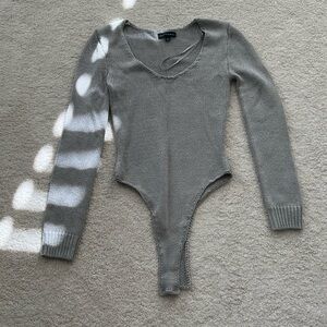 Jluxlabel long sleeve knitted bodysuit